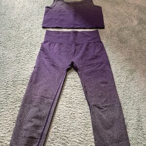 Constantly Varied Gear Purple Seamless Crop Top & Leggings Set